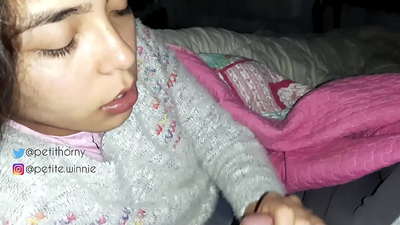 I SWALLOW ALL MY HUSBAND'S ACCUMULATED MILK - SHOWING MY TONGUE WITH CUM